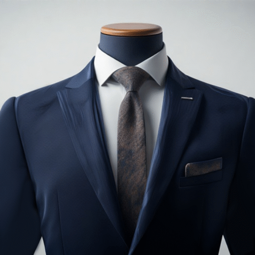 Man Navy Jacket One Button
